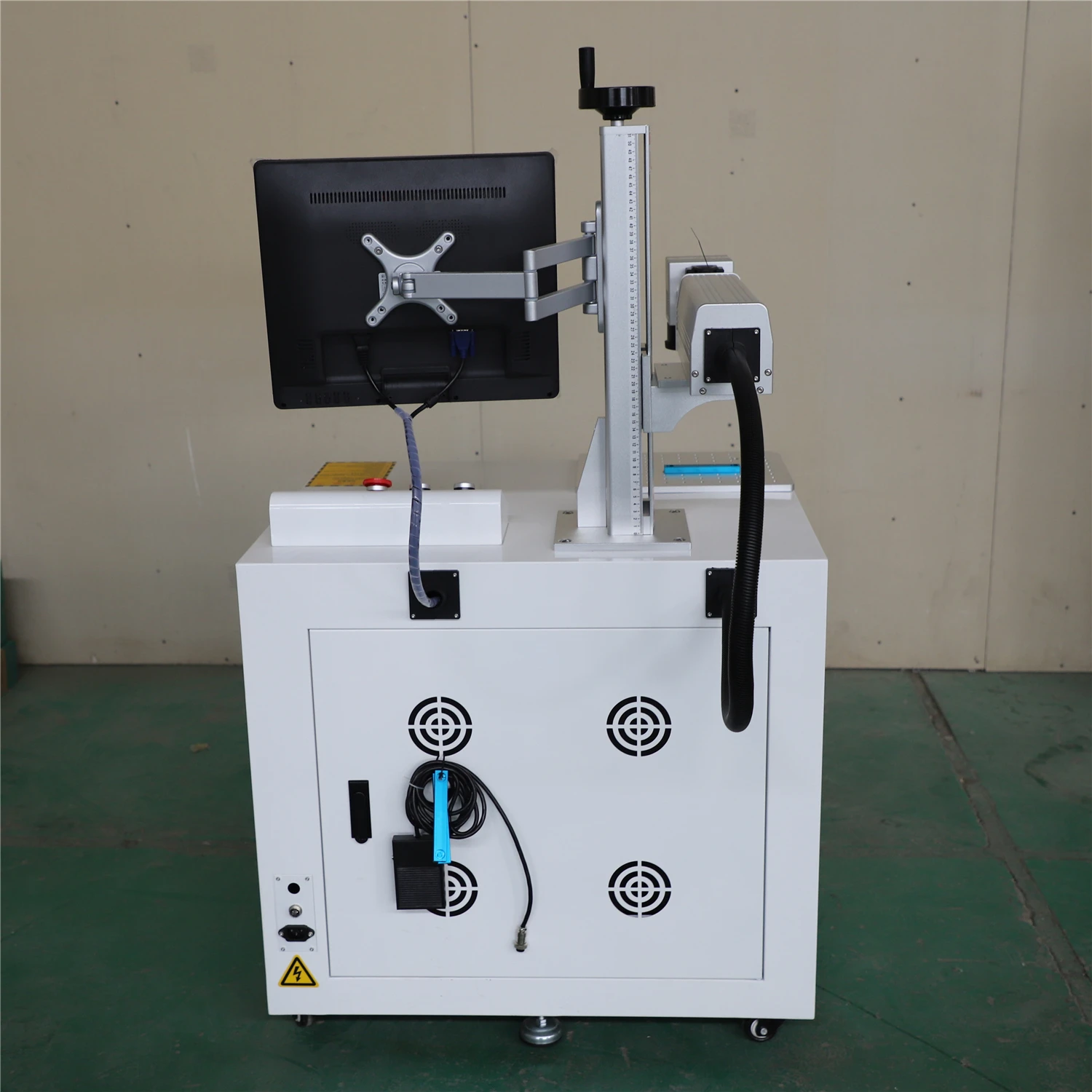 50W 3D Dynamic Marker Raycus Metal Fiber Laser 20W 30W 100W Color Fiber Laser Marking Machine With Rotary Metal Engraver