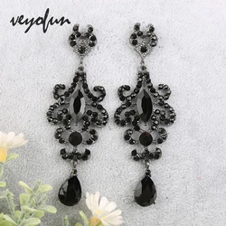 Veyofun Vintage Crystal Drop Earrings Rhinestone Dangle Earrings Fashion Jewelry for Women Gift