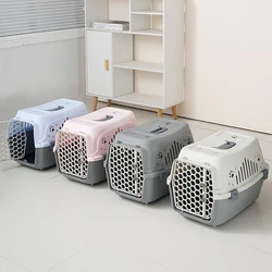 항공사 승인 소형 애완동물 상자 고양이 캐리어 내구성 통기성 여행 케이지 새끼 고양이 강아지 토끼 야외용 내구성 운송 상자