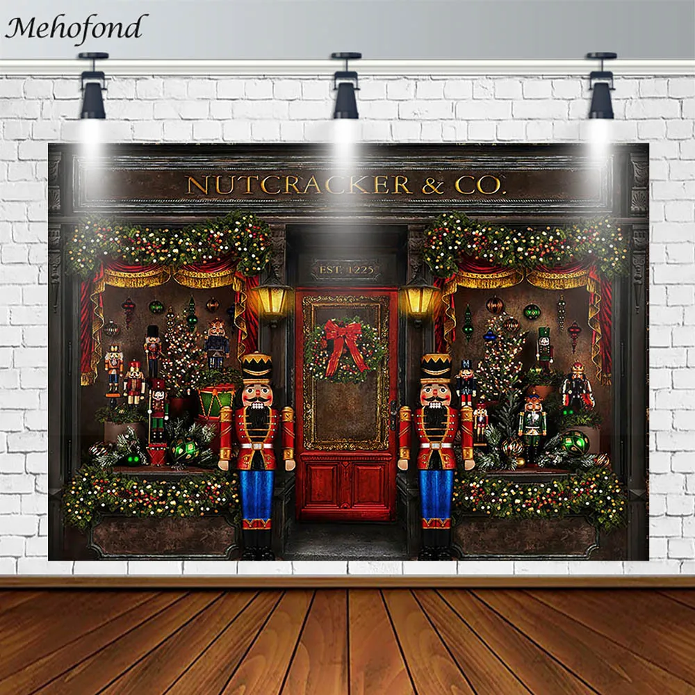 Mehofond Chúc Giáng Sinh Phông Nền Thể Hiện Người Lính Đồ Chơi Quà Tặng Giáng Sinh Trang Trí Nền Chụp Ảnh Ảnh Phòng Thu Biểu Ngữ Photozone