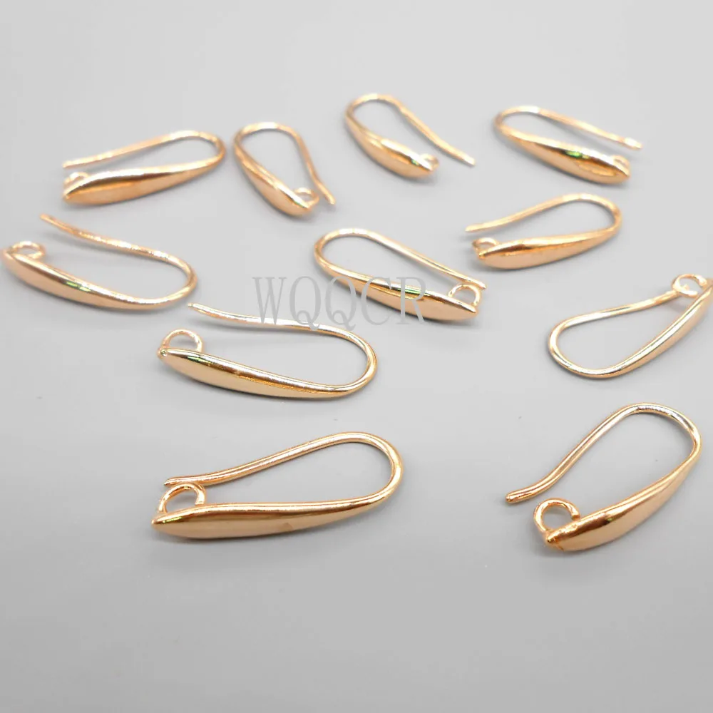 High-end quality 100pcs / Rose GOLD sterling silver craft earrings found DIY jewelry ear earrings accessories