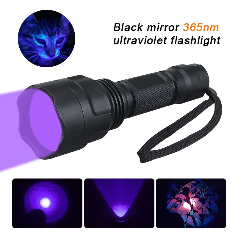 Imagem -03 - Lanterna Ultravioleta uv 365nm Modo Blacklight Roxo Levou Animal de Estimação Cão Urina Detector de Manchas Gato Caça Marcador