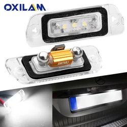 OXILAM 2Pcs Car LED License Plate Light Canbus Lamp For Mercedes Benz ML Class W164 2005-2011 GL X164 2007-2012 R W251