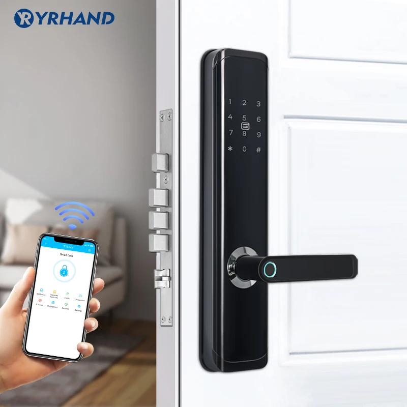 

Electronic Intelligent Waterproof Biometric Fingerprint Smart Door Lock with APP for Home in Zinc Alloy