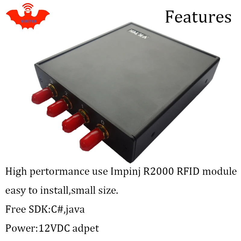 UHF RFID reader 915MHZ impinj R2000  4 antenna port  fixed Reader for warehouse logistic production line RS232 rfid card scanner