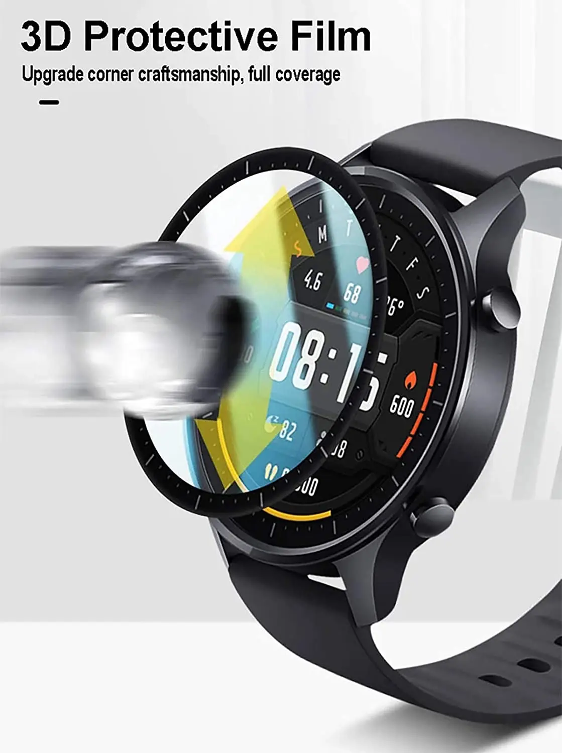Clear Protective Film For Xiaomi MI Watch Color /Color Sports Version Full Screen Protector Cover Curved Surface Guard Protector