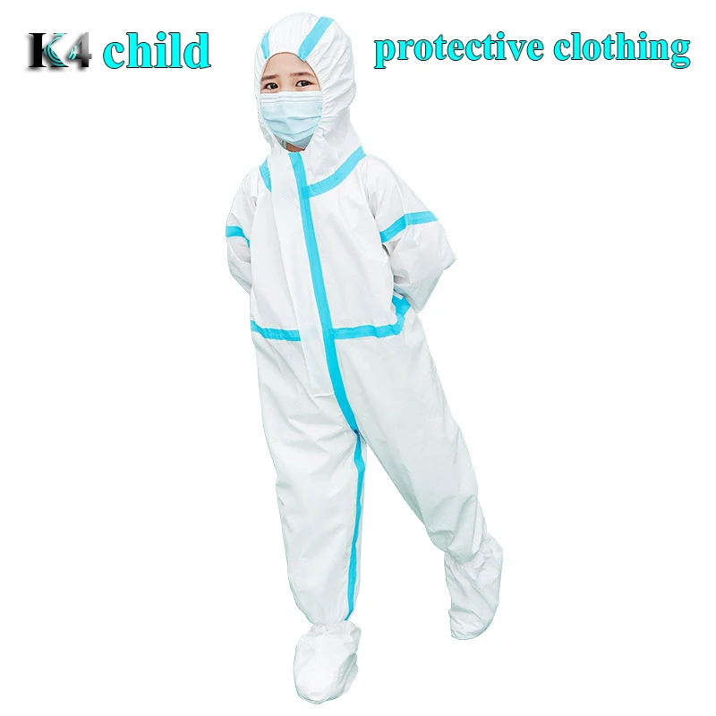 

K4 Disposable children's protective clothing Unisex Laminated non-woven fabric Splash-proof anti-static Comfortable Work clothes