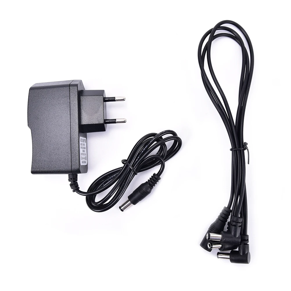 NEW Power Cord/Leads 3 Daisy Way Chain Cable Fot Fonte Pedal 9V DC 1A Guitar Effects Power Supply/ Source Adapter