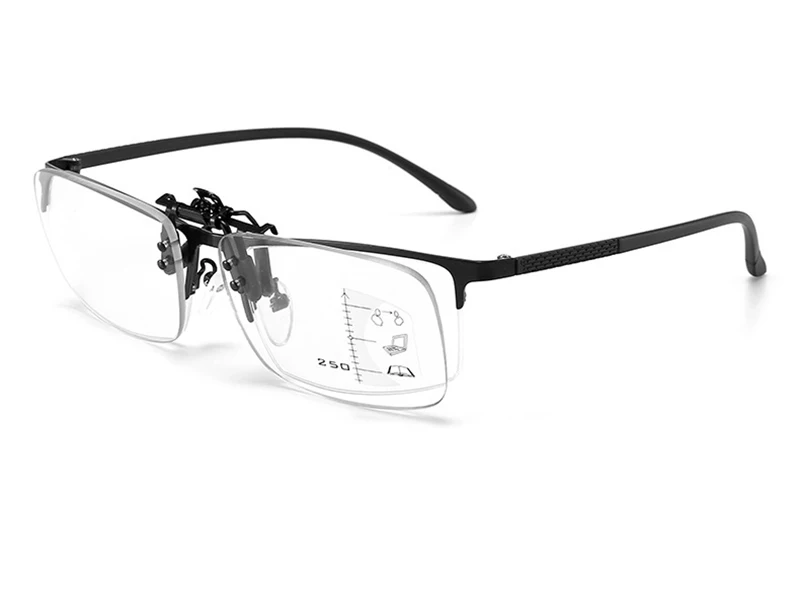 Clip-On-Lesebrille mit Vergrößerungsfunktion, Anti-Blaulicht, für Damen und Herren, zum Sehen in der Nähe und in der Ferne, Clip-Linsen, Presbyopie-Brille +1,0~+3,5 – Detail 16