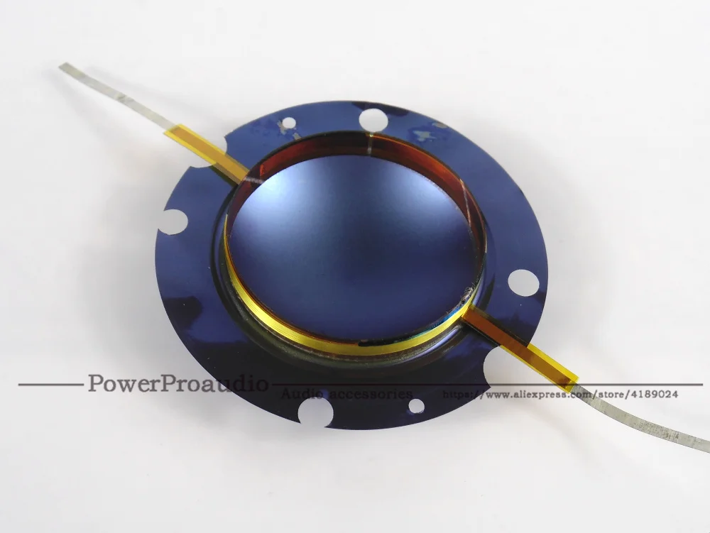 2 peças 32mm eletro voz azul diafragma de titânio 8 ohm bobina de voz de fio plano de alumínio para alto-falantes dh2010 dh3 2010a
