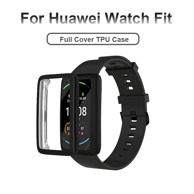 Strap For Huawei Watch Fit/Fit 2 Band With Case Screen Portector Metal Bracelet Film For Smart Watchband Accessories Strap