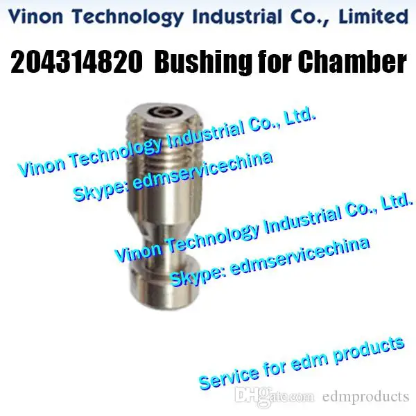 204314820 edm Bushing for 104329700 Upper Chamber. 100445225 Bushing for 104329690 Lower Chamber. EDM Pin with tube 431.482.0