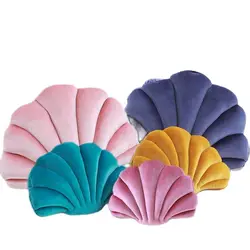 Luxus Lila Samt Shell Gefüllte Kissen Plüsch Kissen Werfen Kissen Sofa Kissen Auto Kissen Hause Bett Dekoration Geschenk für Freund