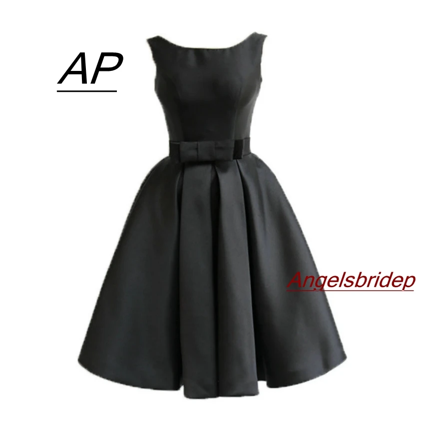 

ANGELSBRIDEP 2 STORE Scoop Mini Homecoming Dress Satin Backless Sash Special Occasion Cute 8th Grade Graduation Hollow Back