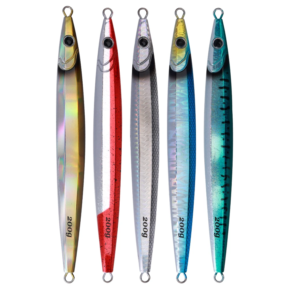 JIGGINGPRO New Arrival 100g 130g 160g 200g Metal Jig Jigging Lure Isca Artificial Sea Fishing Jigs Tuna Kingfish Amberjack