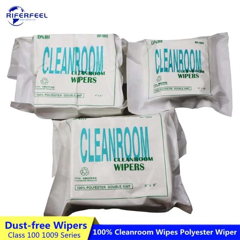 Wholesale 1009 Series 100% Polyester Cleanroom Wipers Class 100 Dust Free Cloth For Semi-conductor TFT LCD PCB Cleaning Wiper