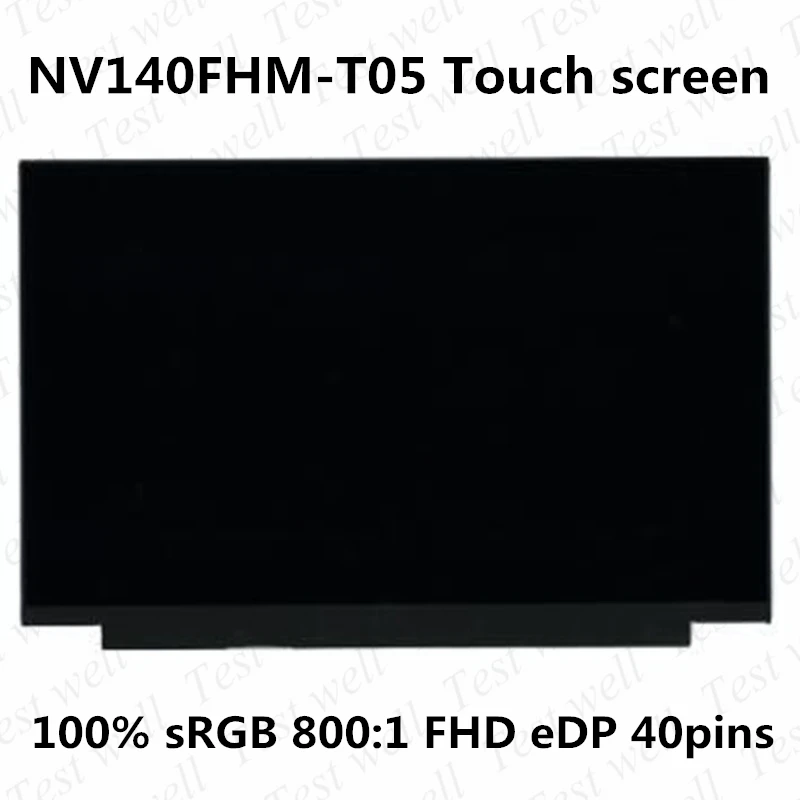 Original 14 inch FHD LCLW 400nit LCD screen display unit touch digitizer for Lenovo P/N NV140FHM-T05 V3.0 5D10V82347 5D10V82346