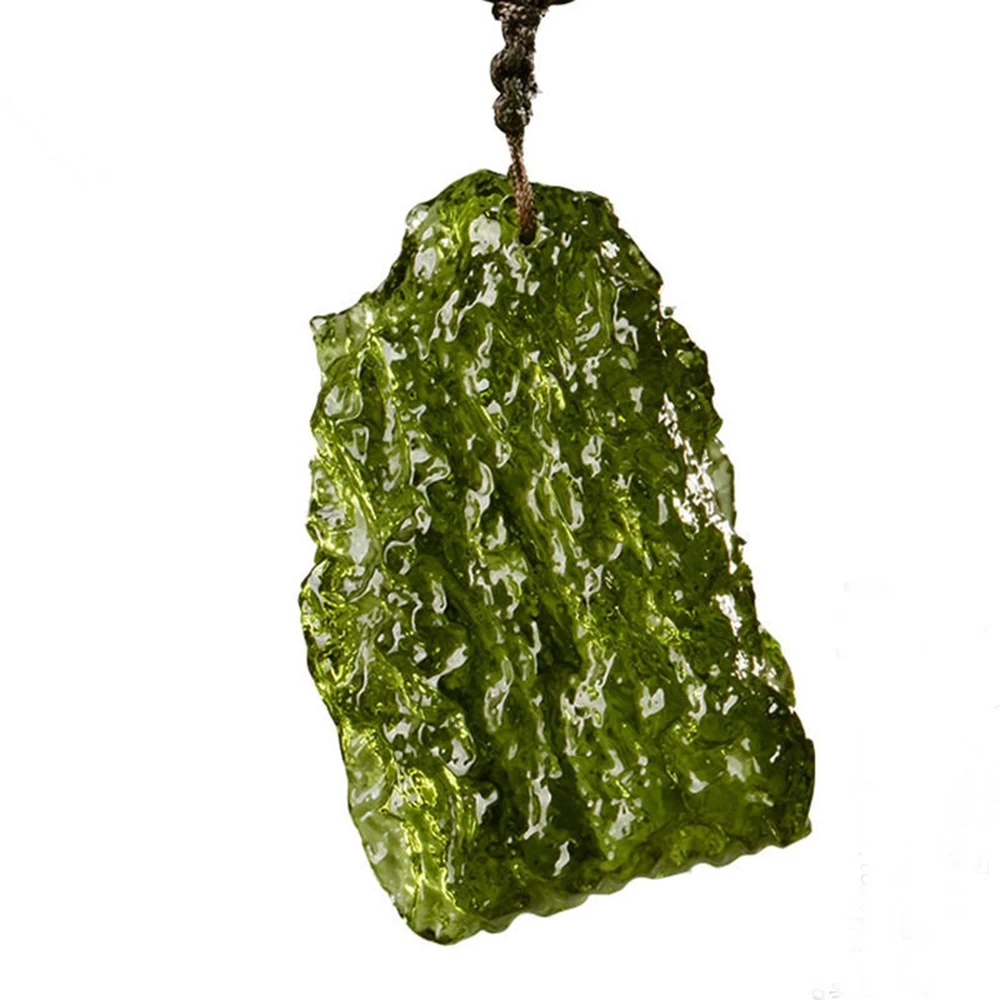 

Натуральный молдавит зеленый Чешский метеорит кулон образец кварца кристалл молдавит ожерелье целебный Кристалл Камень домашний декор