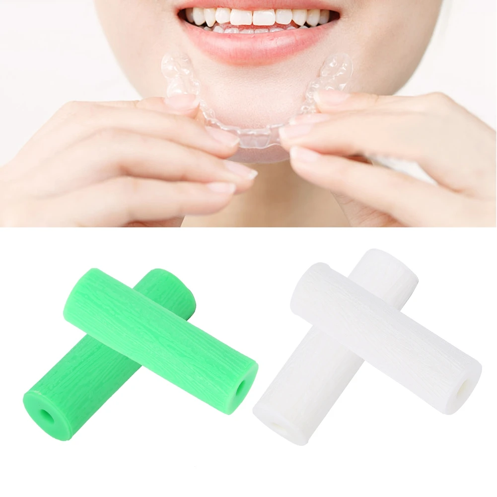 2pcs Silicone Stick Invisible Correction Retainer Orthodontic Teeth Chewies Retainer Seater Fit Tooth Perfect Smile Anti-braces