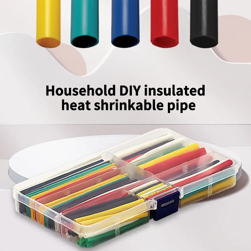 127/164/280/328Pcs 2:1 Thermoresistant Heat Shrink Tube For Cables Kit Shrinking Assorted Pack Wire Cable Insulation Sleeve