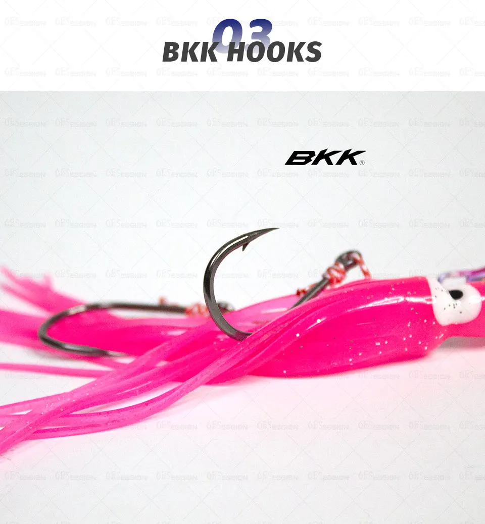 OBSESSION J25 Inchiku Tintenfisch Köder Metall Langsam Jig Köder Kopf Röcke Haken 40g-200g Sinkende Salzwasser meer Angeln Spinning Jig Köder – Detail 12