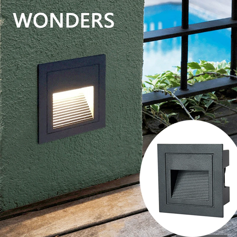 LED Wall Lamp Indoor Aisler Walkway Embedded Corner Light IP65 Multifunctional Outdoor Garden Courtyard Decors Foot Lights бра