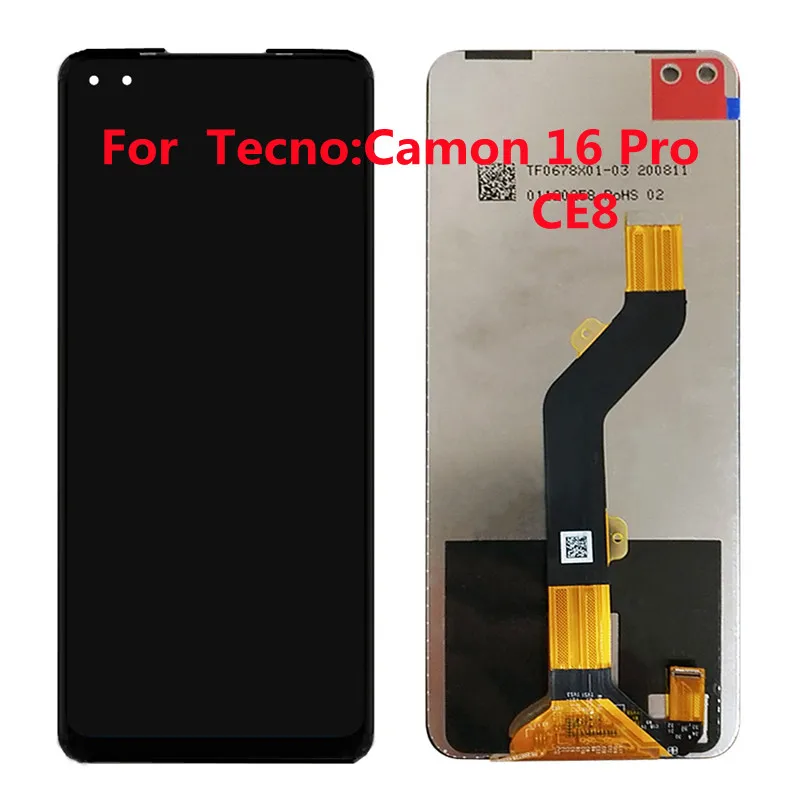 100% Test Original Tested LCD For Tecno Camon 16 Pro CE8 Screen Touch Screen Assembly Digitizer For camon 16 pro display lcd