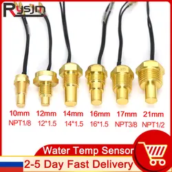 Racing Car meter Oil Temp Sensor Water Temperature Sensor Thread Head Plug for 12V/24V Car Truck Digital 10MM 14MM 17MM 21MM