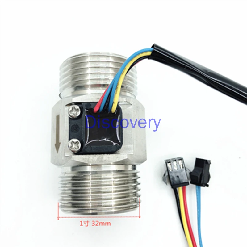 4 Min /6 Min /1 Inch Thread Stainless Steel Water Flow Sensor with Thermistor NTC Temperature Meter