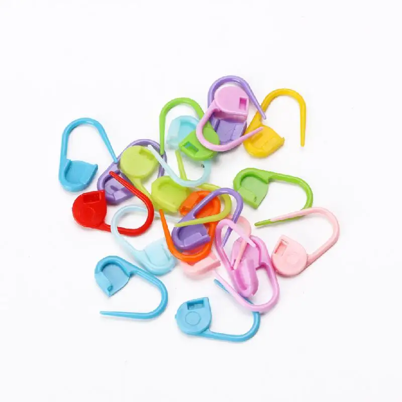 20/100Pcs Colorful Knitting Stitch Markers Crochet Locking Tool Craft Ring Holder