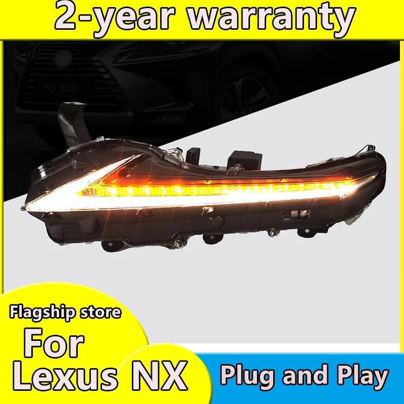 Car Styling DRL for Lexus 2015-2020 NX200 200T 300 300h LED Turn signal for Lexus NX200 200T 300 300h led DRL + turn signal