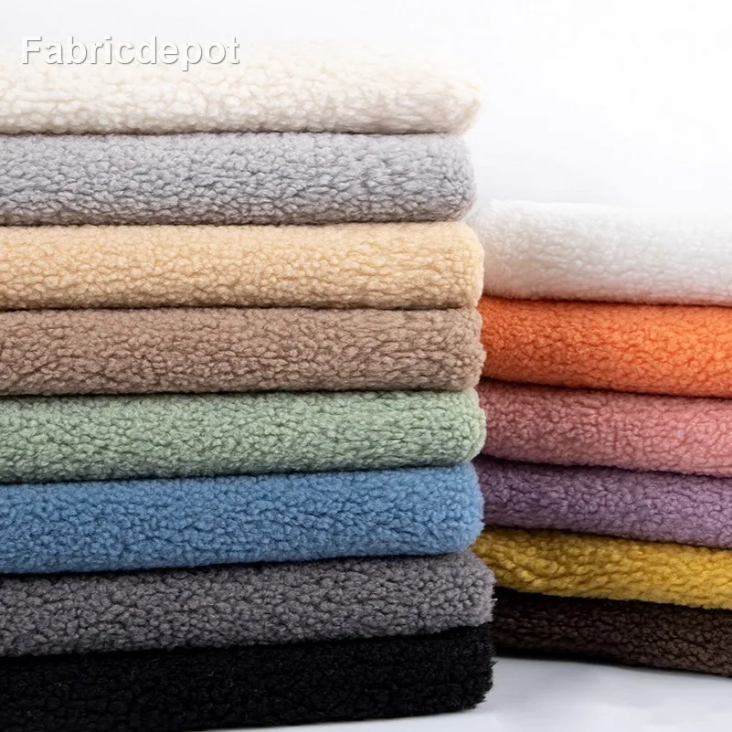 Thick Imitate Lamb Wool Fabric to Keep Warm Coral Fleece Doll Flannel For Sewing Clothes Hats Dolls By Half Meter