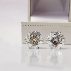 Huitan Simple Stud Earrings 3-10MM Cubic Zirconia Crystal Daily Wear Versatile Earrings for Women Men Timeless Style Jewelry Hot