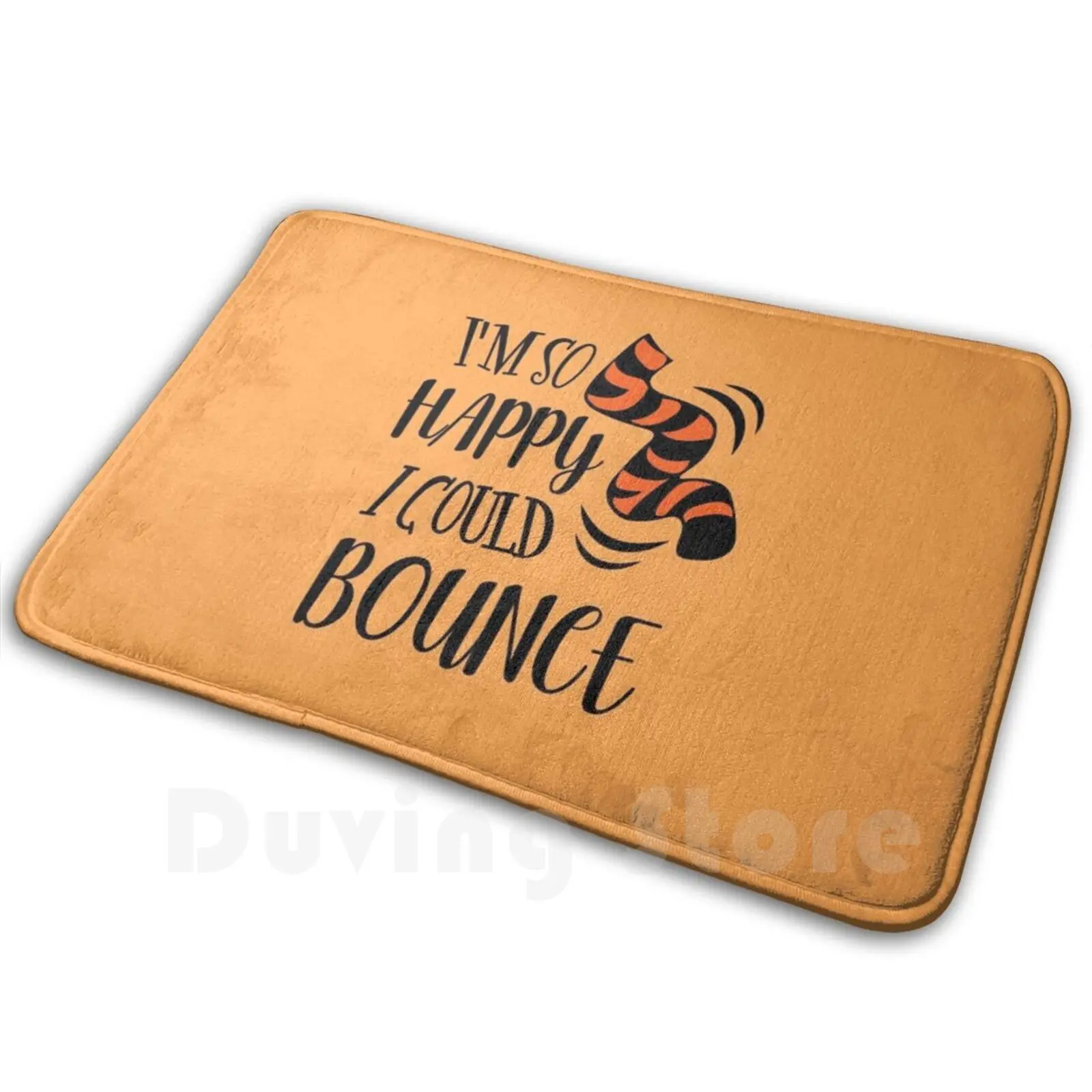 I'm So Happy I Could Bounce Carpet Mat Rug Cushion Soft Tigger Patterns Quarantine Social Distancing Funny World