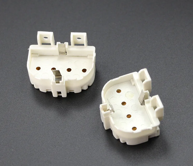 

2pcs Flat four-pin cannula lamp foot PL-L 4P fluorescent lamp tube H tube lamp holder 2G11 lamp port