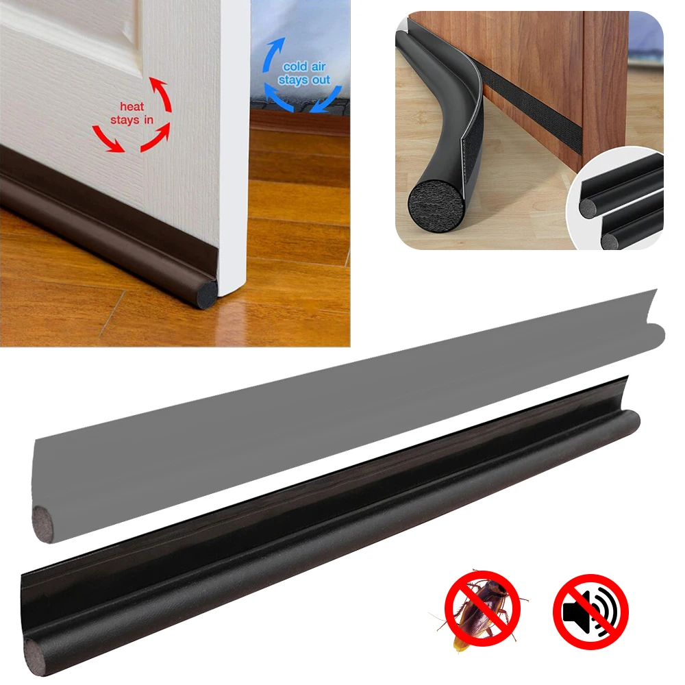 Door Draft Stopper Weather Stripping Door Sweep Adjustable Under Door Draft Blocker Insulator Weatherstrip House Acoustic Foam