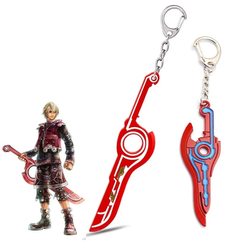 Game Xenoblade Chronicles 2 Key chains Metal MONADO Pyra Mythra Sword Rex Core Chaveiro Keyrings car Key Chain Jewelry