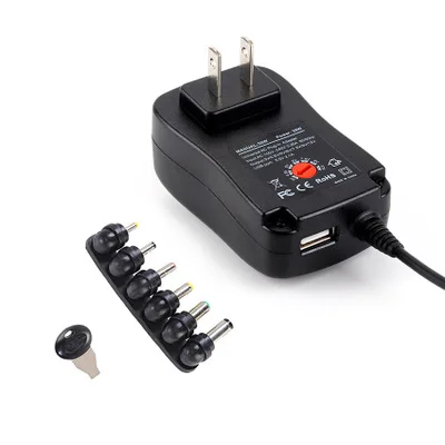 Imagen 2 del producto Adaptador de fuente de alimentación USB de 3V, 4,5 V, 5V, 6V, 7,5 V, 9V, 12V, 2A, 30W, transformador Universal ajustable, fuente de alimentación de 220V a 12V, 3- 12V voltios