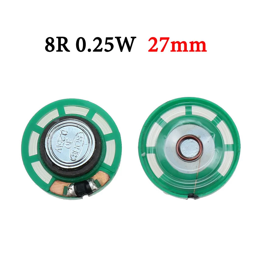 2PCS ultra-thin speaker doorbell toy car speaker 8 16 32 ohms 0.25W 0.5W 8R/16R/32R diameter 20/21/23/27/29/36/40mm