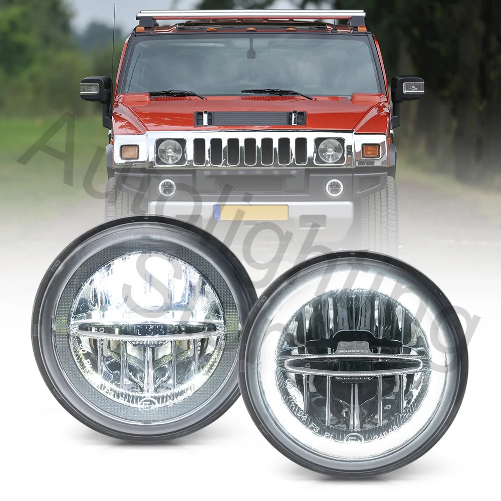 

2Pcs White LED Fog Driving Light For 2003 2004 2005 2006-2009 Hummer H2 Halo Ring DRL Daytime Running light Fog Headlight Lamp