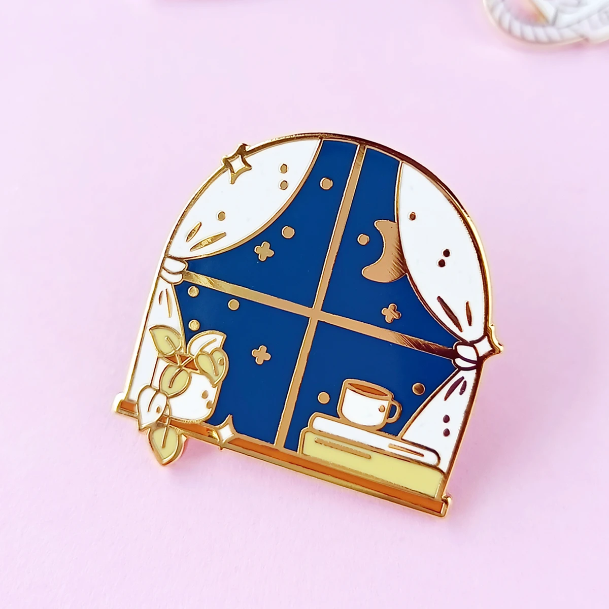 Starry Sky At Night Hard Enamel Pin Cartoon Kawaii Plant Coffee Book Metal Brooch Accessories Fashion Lapel Backpack Pin Jewelry