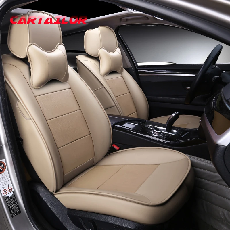 

CARTAILOR Genuine Leather Car Seat Cover Styling Cusotm Fit for Renault Fluence Automobiles Seat Covers for Cars Seats Protector