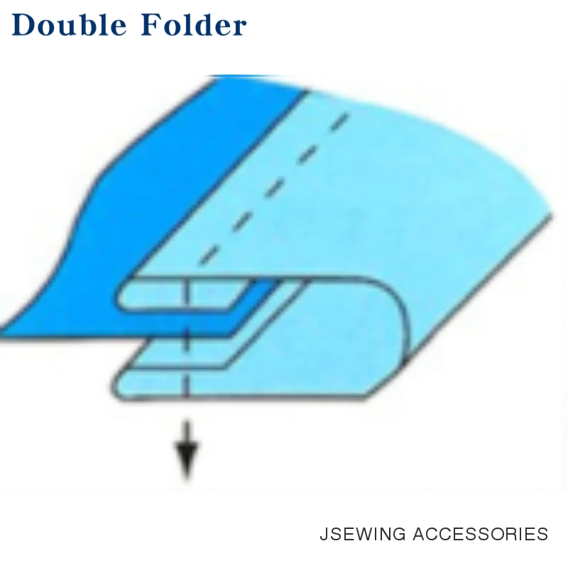 Folder (Binder) For Typical GC0302 0303 Top and Bottom Feed Walking Foot DY Sewing Machine Leather Heavy Fabric Double-Folder