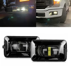 4'' LED Fog Lights, For Ford F150 Fog Lamps 2017-2018 Super Duty 2015-2019 For Ford F-150 Rectangular Fog Light Assembly LED Car