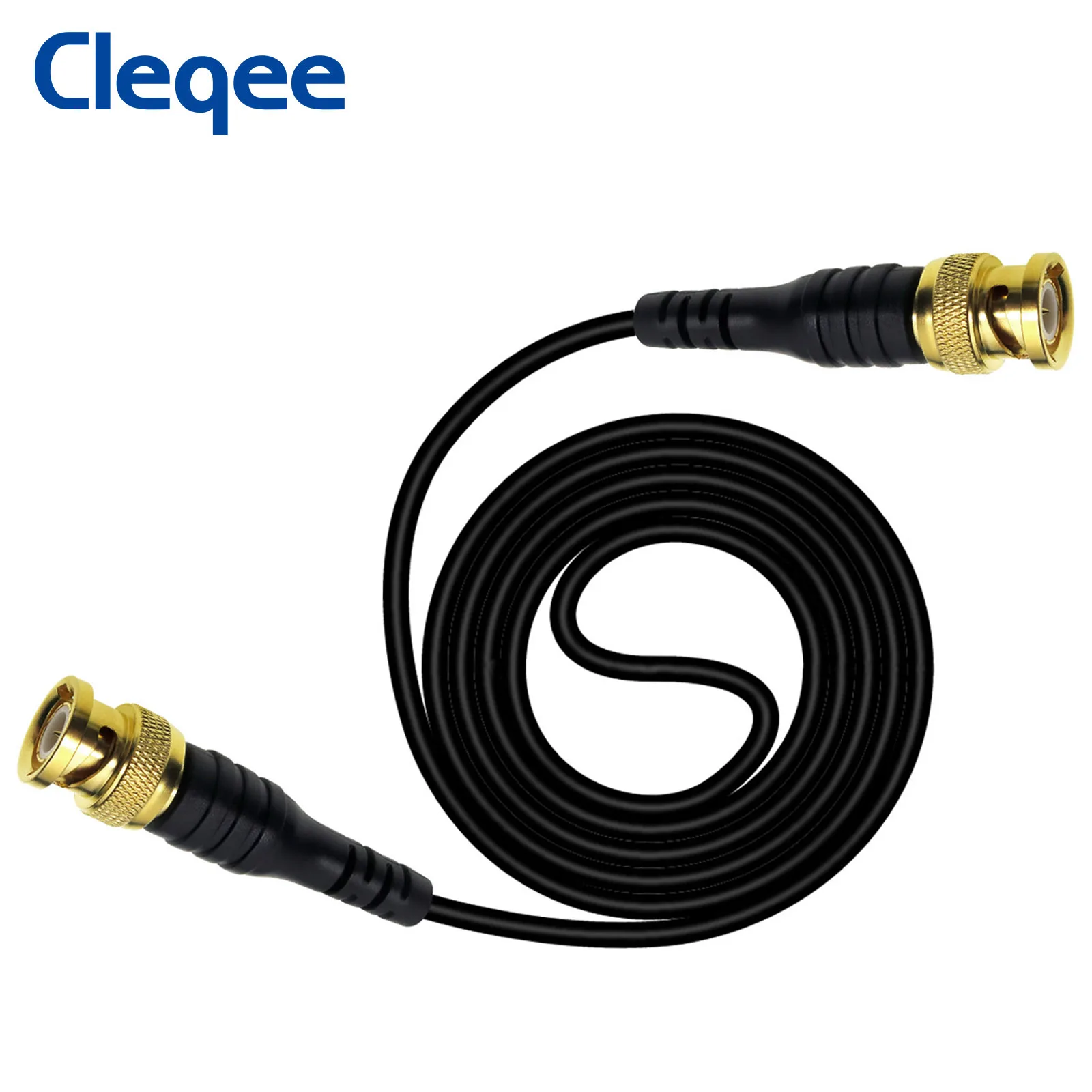 Cleqee cabo de conector bnc, sonda de teste de osciloscópio puro de cobre p1062 1m, 500v 5a