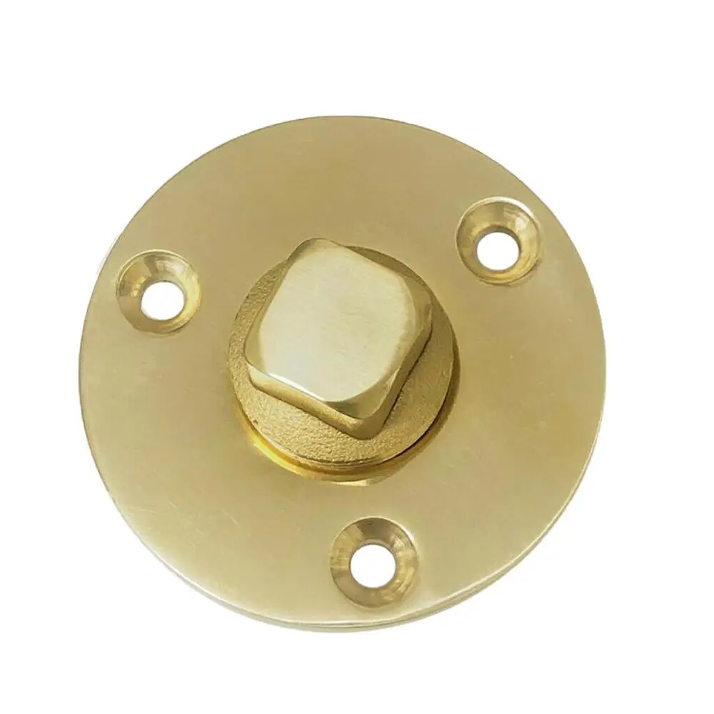 Marine 1 Inch Hole Brass Screw Thread Boat Yacht Drain Plug Hull  Hardware Accessories Corrosion Resistance