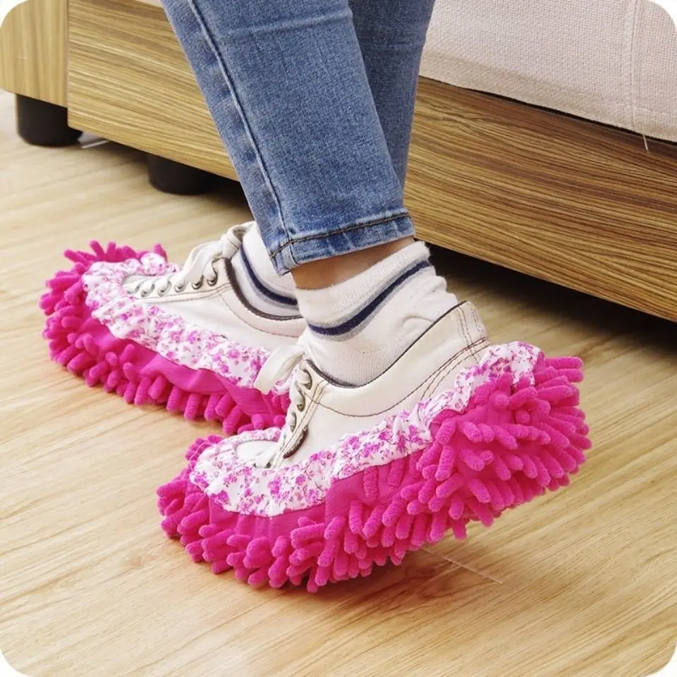 Housekeeping Dedicated Shoe Cover Elasticity Reuse Mopping Tool Clean Up Dust Sewage Household Wooden Floor Shoe Cover E11649