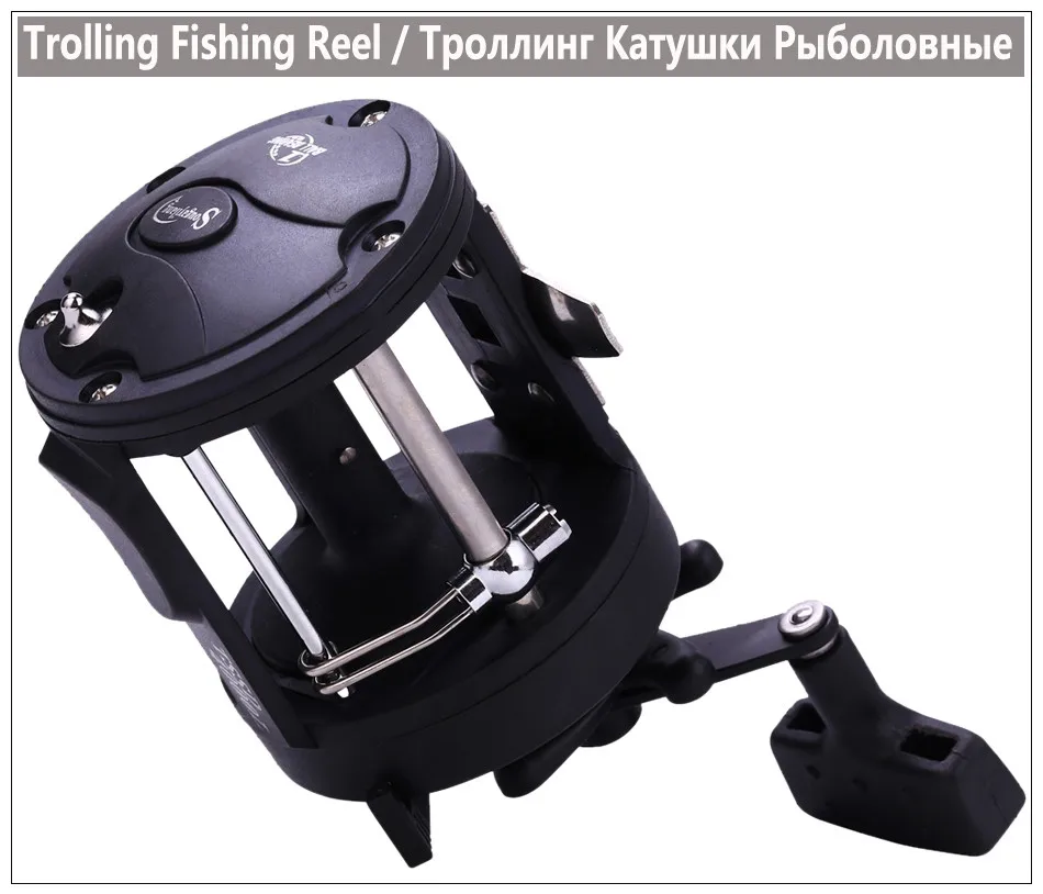 TSSD 3000L TROLLING BOAT FISHING REEL, SPOOLED WITH 30lb CLEAR LINE, STAR DRAG, 3.8-1 RATIO