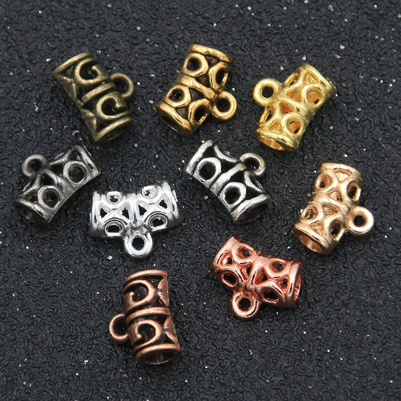 20Pcs 8*11*2mm 9 Color The Charm Of Hollowed-Out Beads And Interlock  Amulet, Suitable For Diy Jewelry Handmade