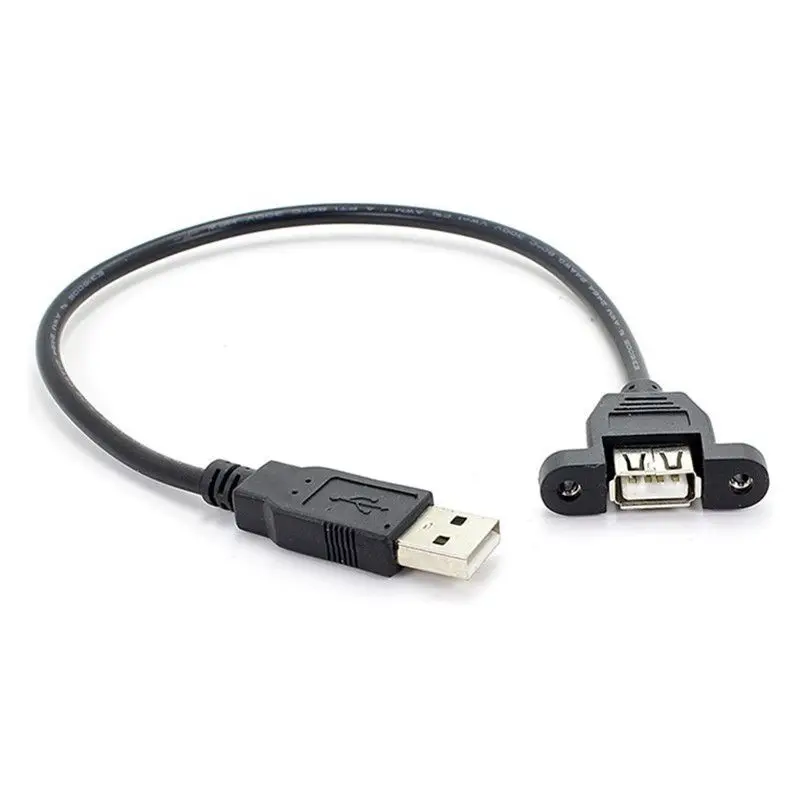 30cm-5m USB extension cable with ears, with screw holes to fix USB2.0 male to female extension cable baffle line image 3